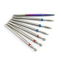 7pcs Diamond Nail Drill Bit Set Rotery Milling Cutters Bits For Electric Pedicure Manicure Machine Nail Burr Tools Accessories