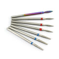 7pcs Diamond Nail Drill Bit Set Rotery Milling Cutters Bits For Electric Pedicure Manicure Machine Nail Burr Tools Accessories