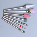 7pcs Diamond Nail Drill Bit Set Rotery Milling Cutters Bits For Electric Pedicure Manicure Machine Nail Burr Tools Accessories