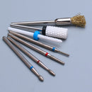 7pcs Diamond Nail Drill Bit Set Rotery Milling Cutters Bits For Electric Pedicure Manicure Machine Nail Burr Tools Accessories