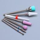 7pcs Diamond Nail Drill Bit Set Rotery Milling Cutters Bits For Electric Pedicure Manicure Machine Nail Burr Tools Accessories