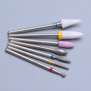 7pcs Diamond Nail Drill Bit Set Rotery Milling Cutters Bits For Electric Pedicure Manicure Machine Nail Burr Tools Accessories