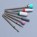 7pcs Diamond Nail Drill Bit Set Rotery Milling Cutters Bits For Electric Pedicure Manicure Machine Nail Burr Tools Accessories