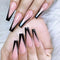 24pcs/set Long Stiletto Fake Nails Punk Snake Pattern Black White Matte False Nails Artificial Full Nail Tips Manicure Tools