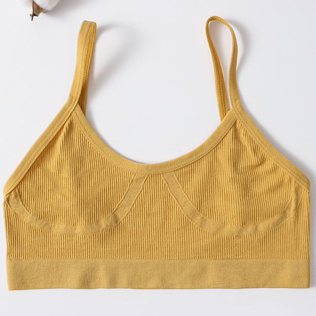 Women Sexy Crop Tops Bra Tube Top Female Streetwear Bandeau Sleeveless Seamless Sports Bra Crop Top Camis Tee Top Basic Tank