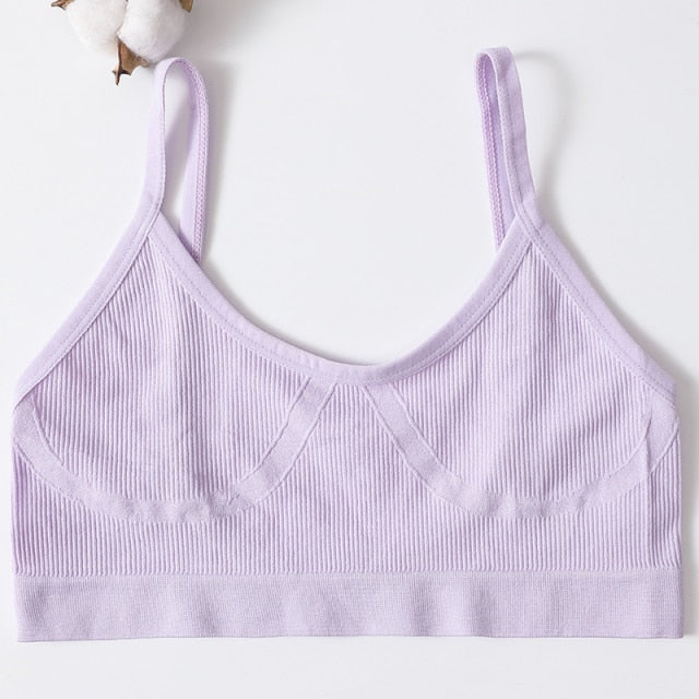 Women Sexy Crop Tops Bra Tube Top Female Streetwear Bandeau Sleeveless Seamless Sports Bra Crop Top Camis Tee Top Basic Tank