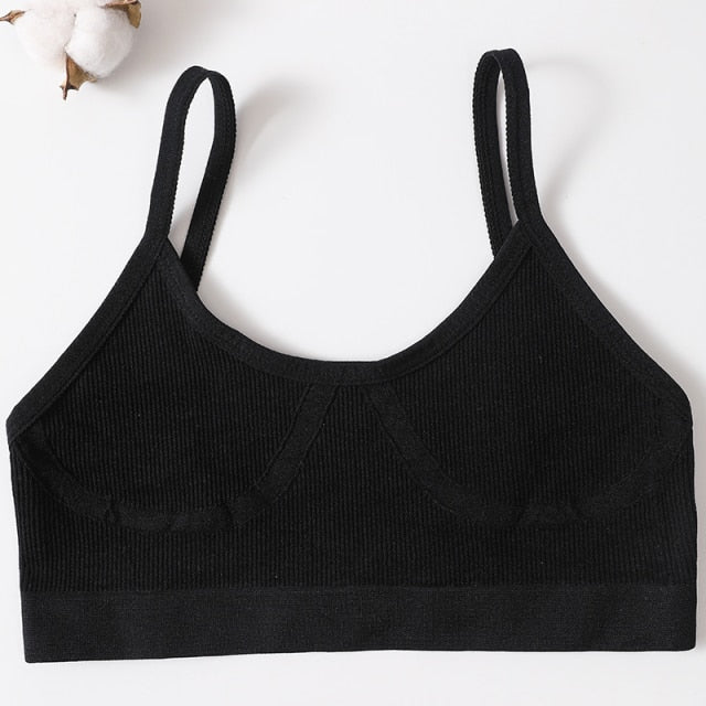 Women Sexy Crop Tops Bra Tube Top Female Streetwear Bandeau Sleeveless Seamless Sports Bra Crop Top Camis Tee Top Basic Tank
