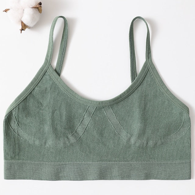 Women Sexy Crop Tops Bra Tube Top Female Streetwear Bandeau Sleeveless Seamless Sports Bra Crop Top Camis Tee Top Basic Tank