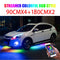 4PCS 12V IP65 App Control Flowing Color RGB LED Strip Under Car 90 120 180 Tube Underglow Underbody System Neon Light