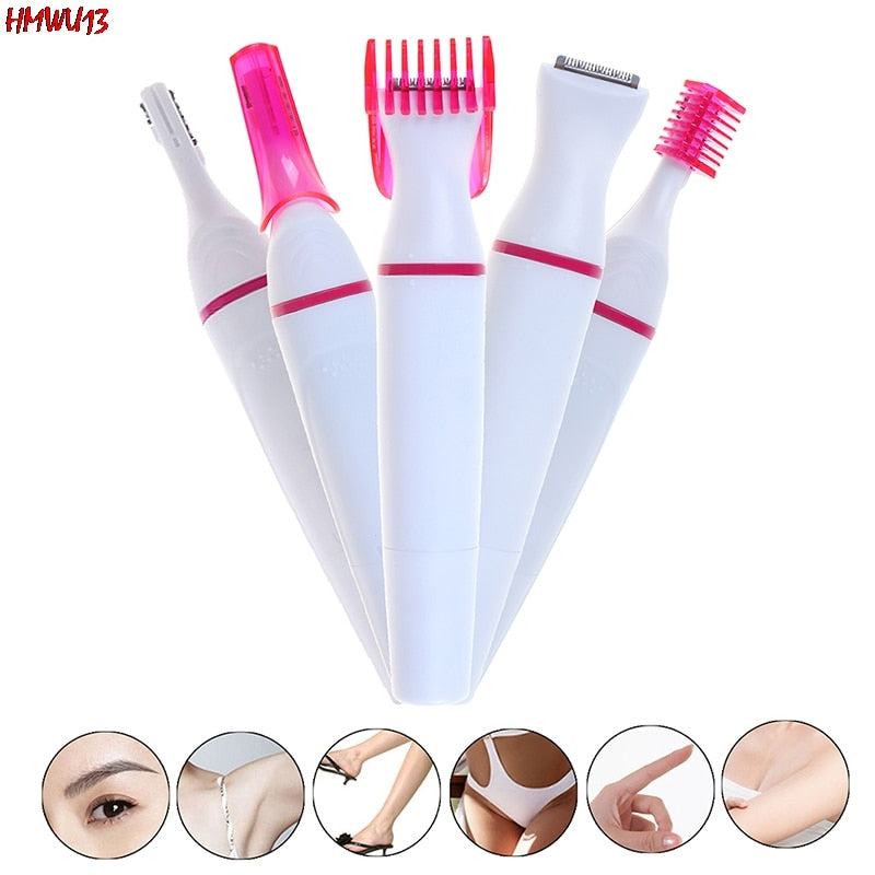 5in1 Hot Sale Waterproof Trimmer Female Wet Dry Shaver Epilator Rechargeable Hair Clipper Skin Care Wholesale