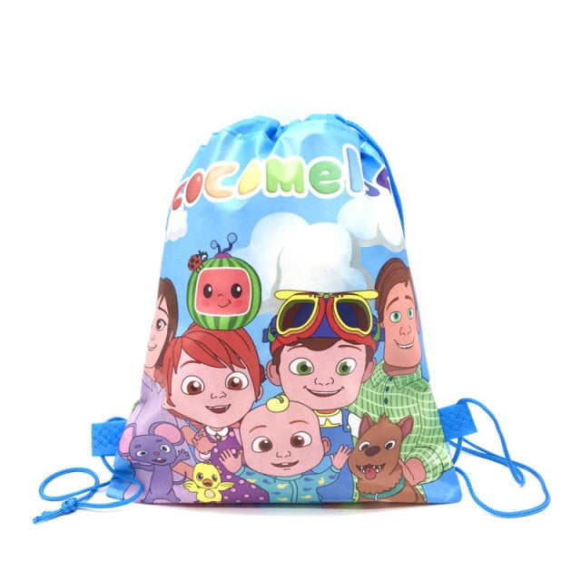 1pcs Disney Non-woven Fabrics Kid Favor Travel Pouch Storage Clothes Shoes Bags Cotton Drawstring Bags School Portable Backpack