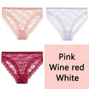 FINETOO Sexy Lace Panties Women 3Pcs/set Underpants M-2XL Big Size Underwear Sexy Floral Low Waist Briefs Panties Girls Lingerie