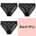 FINETOO Sexy Lace Panties Women 3Pcs/set Underpants M-2XL Big Size Underwear Sexy Floral Low Waist Briefs Panties Girls Lingerie