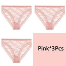FINETOO Sexy Lace Panties Women 3Pcs/set Underpants M-2XL Big Size Underwear Sexy Floral Low Waist Briefs Panties Girls Lingerie
