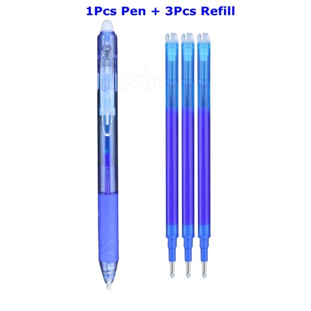 0.7mm Magic Erasable Pen Press Gel Pen Set 8 Colors Erasable Refill Rod Gel Ink Stationery Retractable Pens Washable Handle Rod