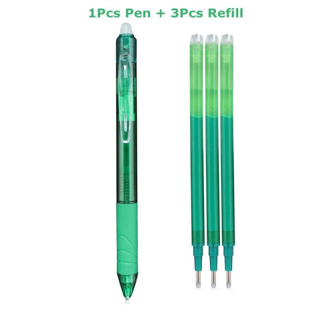 0.7mm Magic Erasable Pen Press Gel Pen Set 8 Colors Erasable Refill Rod Gel Ink Stationery Retractable Pens Washable Handle Rod