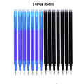 0.7mm Magic Erasable Pen Press Gel Pen Set 8 Colors Erasable Refill Rod Gel Ink Stationery Retractable Pens Washable Handle Rod
