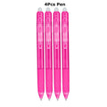 0.7mm Magic Erasable Pen Press Gel Pen Set 8 Colors Erasable Refill Rod Gel Ink Stationery Retractable Pens Washable Handle Rod