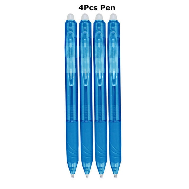 0.7mm Magic Erasable Pen Press Gel Pen Set 8 Colors Erasable Refill Rod Gel Ink Stationery Retractable Pens Washable Handle Rod