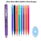 0.7mm Magic Erasable Pen Press Gel Pen Set 8 Colors Erasable Refill Rod Gel Ink Stationery Retractable Pens Washable Handle Rod