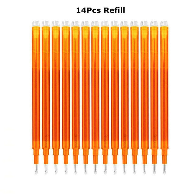 0.7mm Magic Erasable Pen Press Gel Pen Set 8 Colors Erasable Refill Rod Gel Ink Stationery Retractable Pens Washable Handle Rod