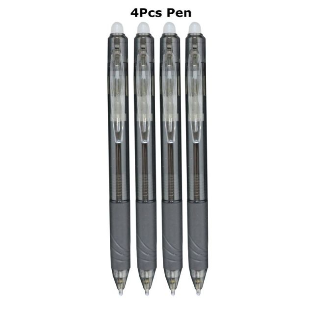 0.7mm Magic Erasable Pen Press Gel Pen Set 8 Colors Erasable Refill Rod Gel Ink Stationery Retractable Pens Washable Handle Rod