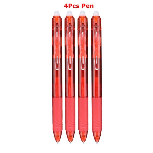 0.7mm Magic Erasable Pen Press Gel Pen Set 8 Colors Erasable Refill Rod Gel Ink Stationery Retractable Pens Washable Handle Rod