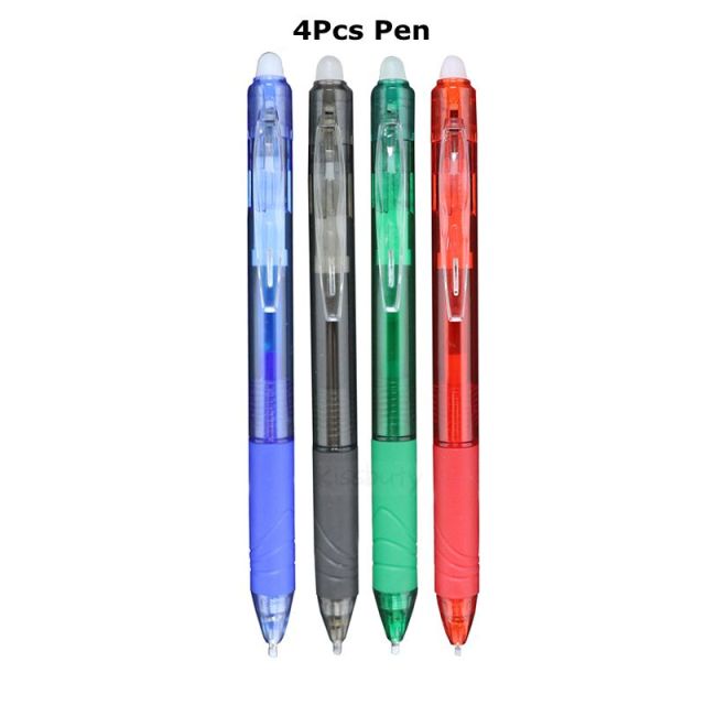 0.7mm Magic Erasable Pen Press Gel Pen Set 8 Colors Erasable Refill Rod Gel Ink Stationery Retractable Pens Washable Handle Rod