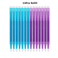 0.7mm Magic Erasable Pen Press Gel Pen Set 8 Colors Erasable Refill Rod Gel Ink Stationery Retractable Pens Washable Handle Rod