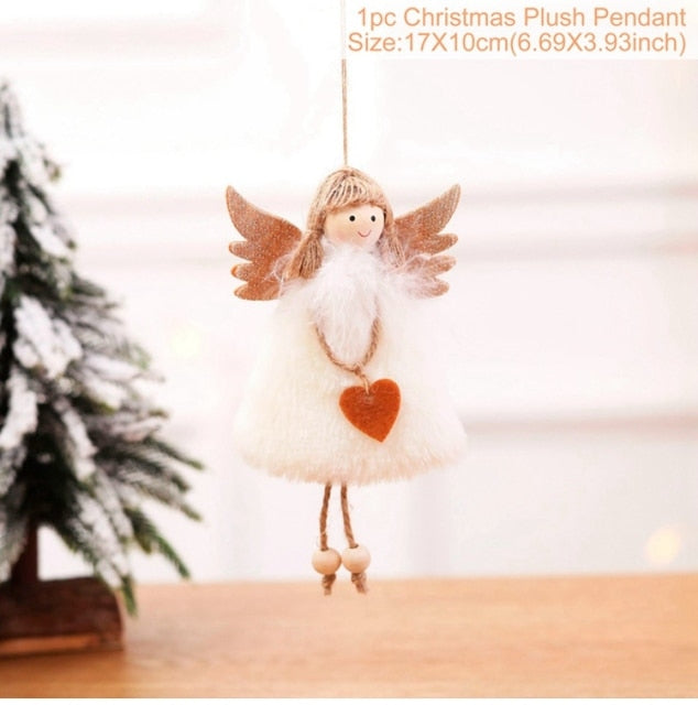 Angel Doll Merry Christmas Decoration For Home 2021 Navidad Noel Christmas Ornaments Xmas Tree Decor Cristmas Gift New Year 2022