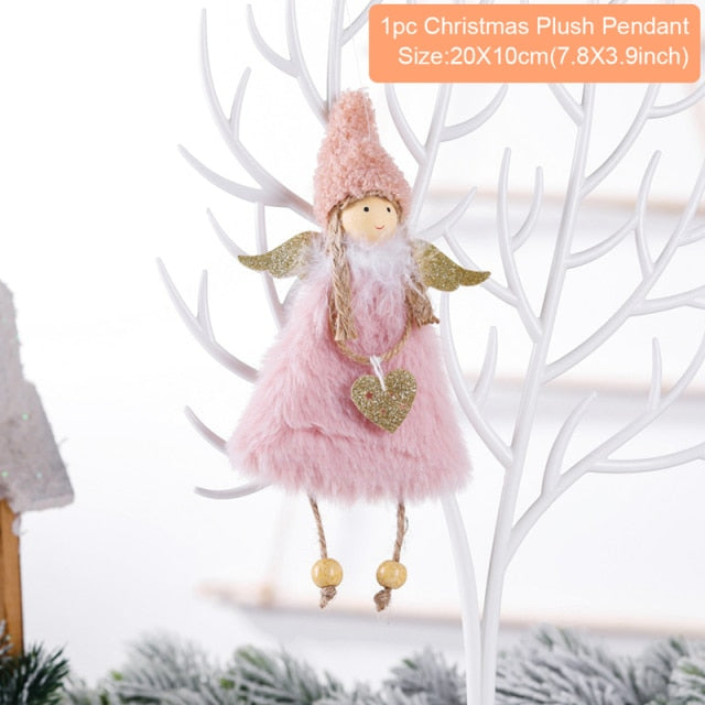 Angel Doll Merry Christmas Decoration For Home 2021 Navidad Noel Christmas Ornaments Xmas Tree Decor Cristmas Gift New Year 2022