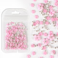 2g/Bag 3D Pink Flower Nail Art Jewelry Mixed Size Steel Ball Nail Supplies For Professional Accessories For DIY Manicure Design