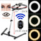 26CM Photography Lighting Phone Ringlight Tripod Stand Photo Led Selfie Remote Fill Ring Light Lamp Video Youtube Live COOK