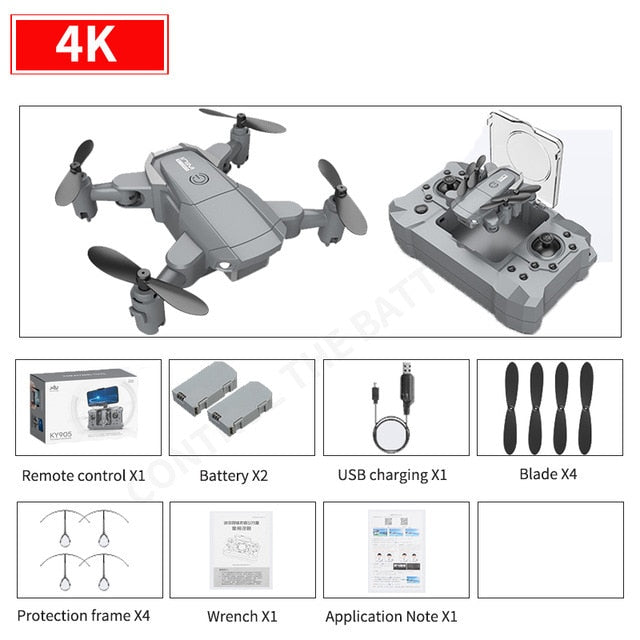New mini KY905 drone 4K HD camera, GPS WIFI FPV vision foldable rc quadcopter professional drone