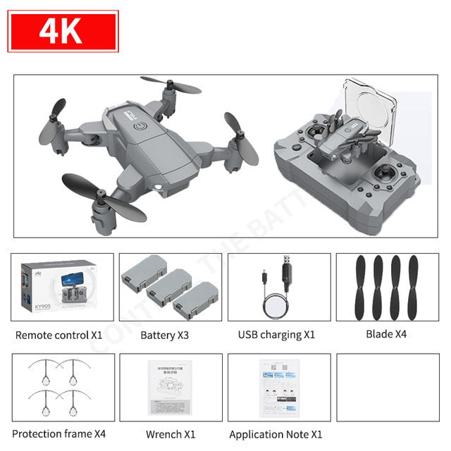 New mini KY905 drone 4K HD camera, GPS WIFI FPV vision foldable rc quadcopter professional drone