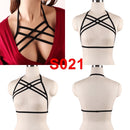 JLX.HARNESS Pentagram Bondage Body Harness Lingerie Goth Crop Tops Cage  Lingerie Harness Belt Harness Bra Rave Wear for Women