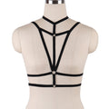 JLX.HARNESS Pentagram Bondage Body Harness Lingerie Goth Crop Tops Cage  Lingerie Harness Belt Harness Bra Rave Wear for Women