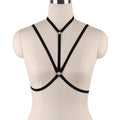 JLX.HARNESS Pentagram Bondage Body Harness Lingerie Goth Crop Tops Cage  Lingerie Harness Belt Harness Bra Rave Wear for Women