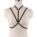 JLX.HARNESS Pentagram Bondage Body Harness Lingerie Goth Crop Tops Cage  Lingerie Harness Belt Harness Bra Rave Wear for Women