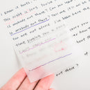 50 Sheets/Set Waterproof PET Transparent Memo Sticky Note Paper Daily To Do It Memo Pad School Office Supplies
