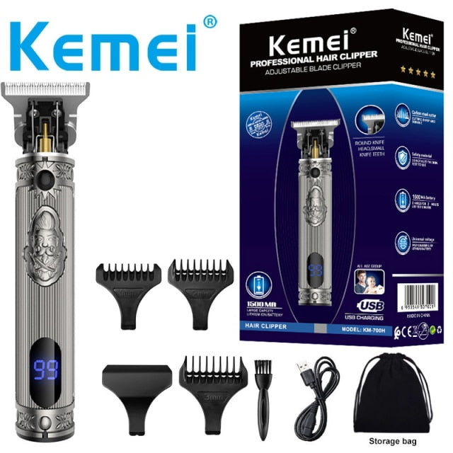 Kemei  Professional MenTrimmer Beard Electric Clipper Barbe Hair Cutting Machine Revised to Outliner Trimmer Hair Clippers Men