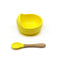 1Set Baby Bowl&Bib Personalized Name Baby Dishes Non-Slip Crockery Silicone Baby Feeding Bowl Tableware BPA Free for Baby Plate