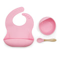 1Set Baby Bowl&Bib Personalized Name Baby Dishes Non-Slip Crockery Silicone Baby Feeding Bowl Tableware BPA Free for Baby Plate