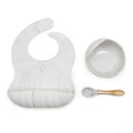 1Set Baby Bowl&Bib Personalized Name Baby Dishes Non-Slip Crockery Silicone Baby Feeding Bowl Tableware BPA Free for Baby Plate