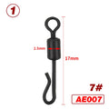 25 piece Carp Fishing Swivels Quick Change Stainless Steel for Carp Fishing Rig Fishing Accessories Terminal Tackle