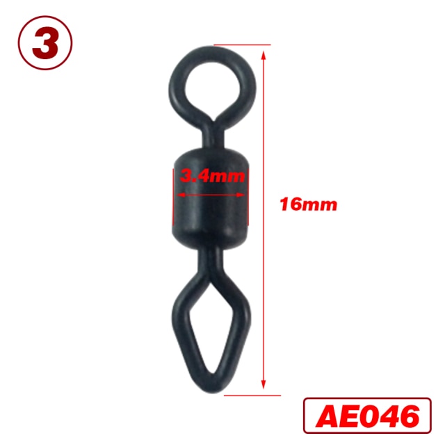 25 piece Carp Fishing Swivels Quick Change Stainless Steel for Carp Fishing Rig Fishing Accessories Terminal Tackle