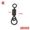 25 piece Carp Fishing Swivels Quick Change Stainless Steel for Carp Fishing Rig Fishing Accessories Terminal Tackle