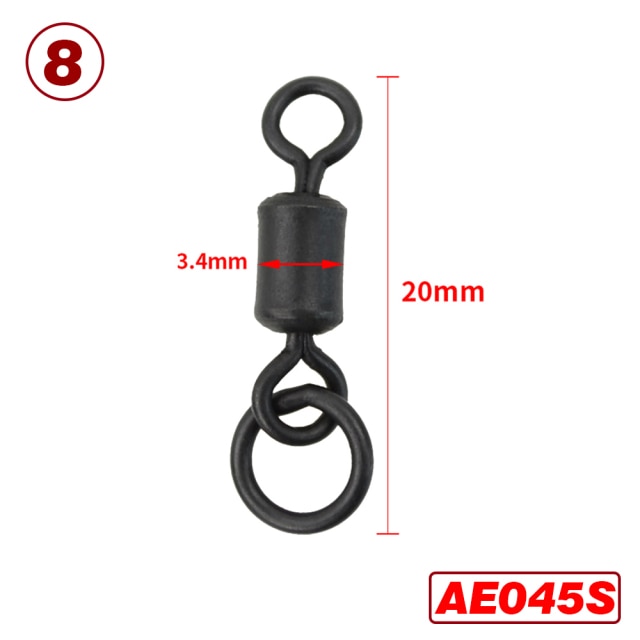 25 piece Carp Fishing Swivels Quick Change Stainless Steel for Carp Fishing Rig Fishing Accessories Terminal Tackle
