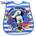 Disney Cute Baby Adjustable Bibs EVA Waterproof Sleeveless Lunch Feeding Bibs Baby Cartoon Feeding Cloth Children Baby Apron