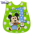 Disney Cute Baby Adjustable Bibs EVA Waterproof Sleeveless Lunch Feeding Bibs Baby Cartoon Feeding Cloth Children Baby Apron